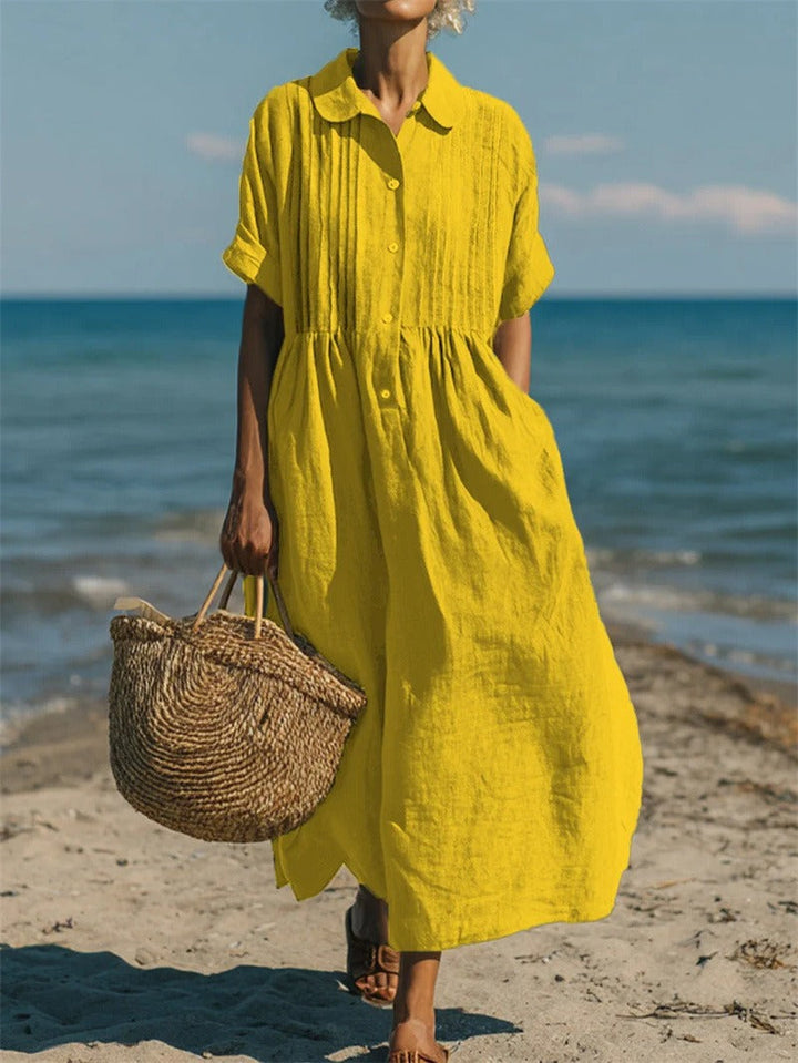 Margaux – Robe Élégante en Lin