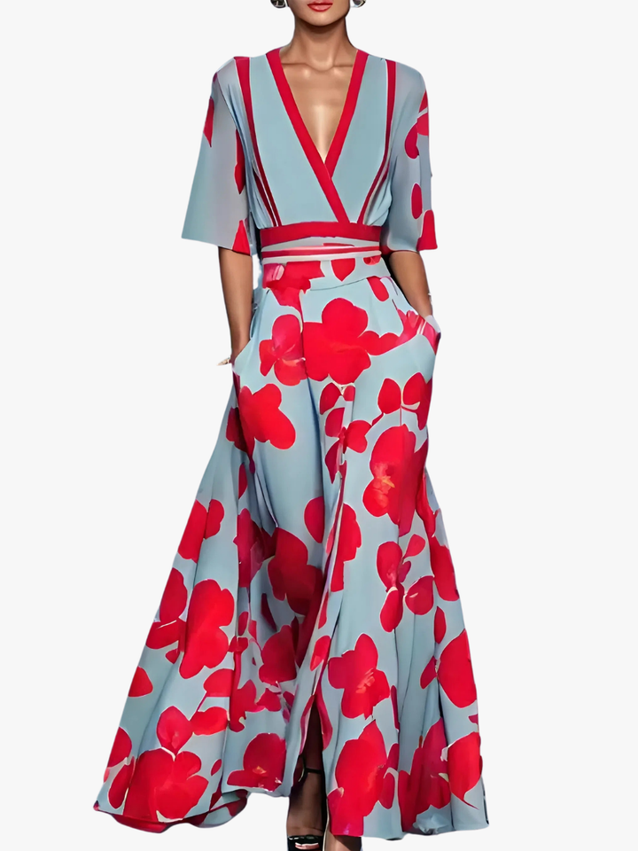 Fleur de Printemps – Robe Fleurie Col V