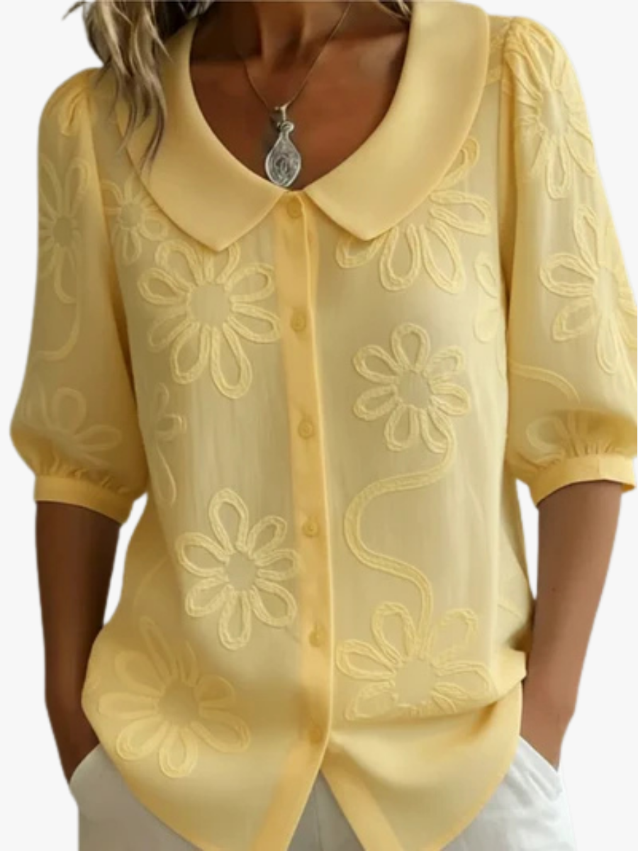 Fleurette – Top Fleuri Col Rond