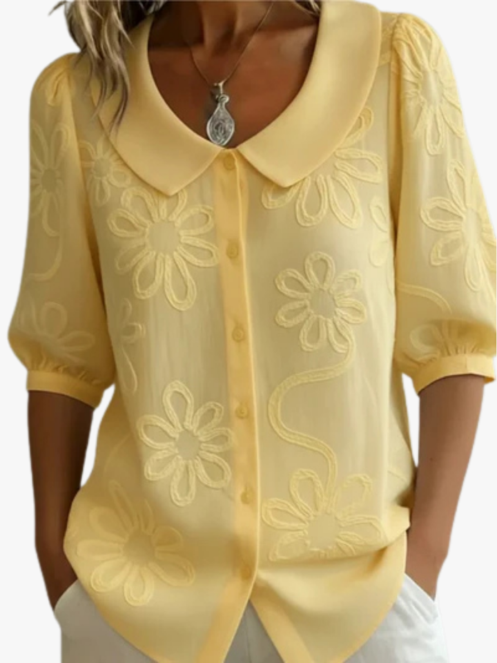 Fleurette – Top Fleuri Col Rond