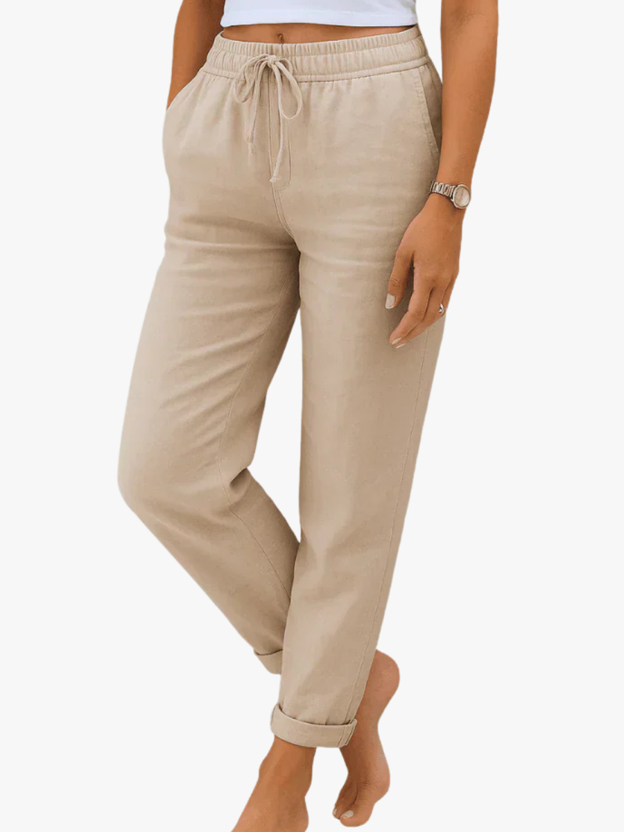Brise – Pantalon Stretch en Mélange de Lin