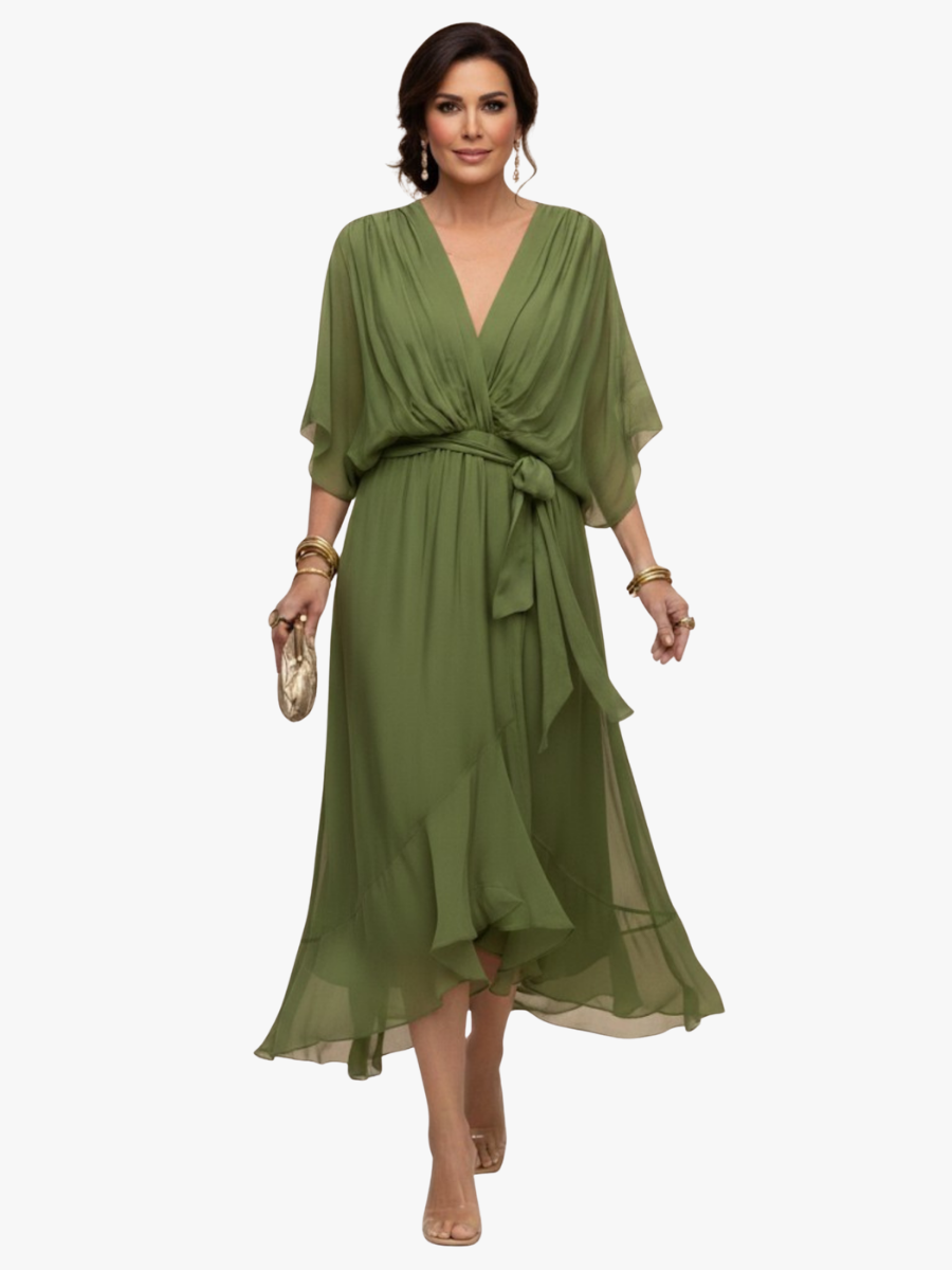 Voile Léger – Robe en Mousseline Col V