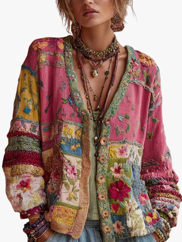 Patchwork Rose – Gilet Patchwork Classique