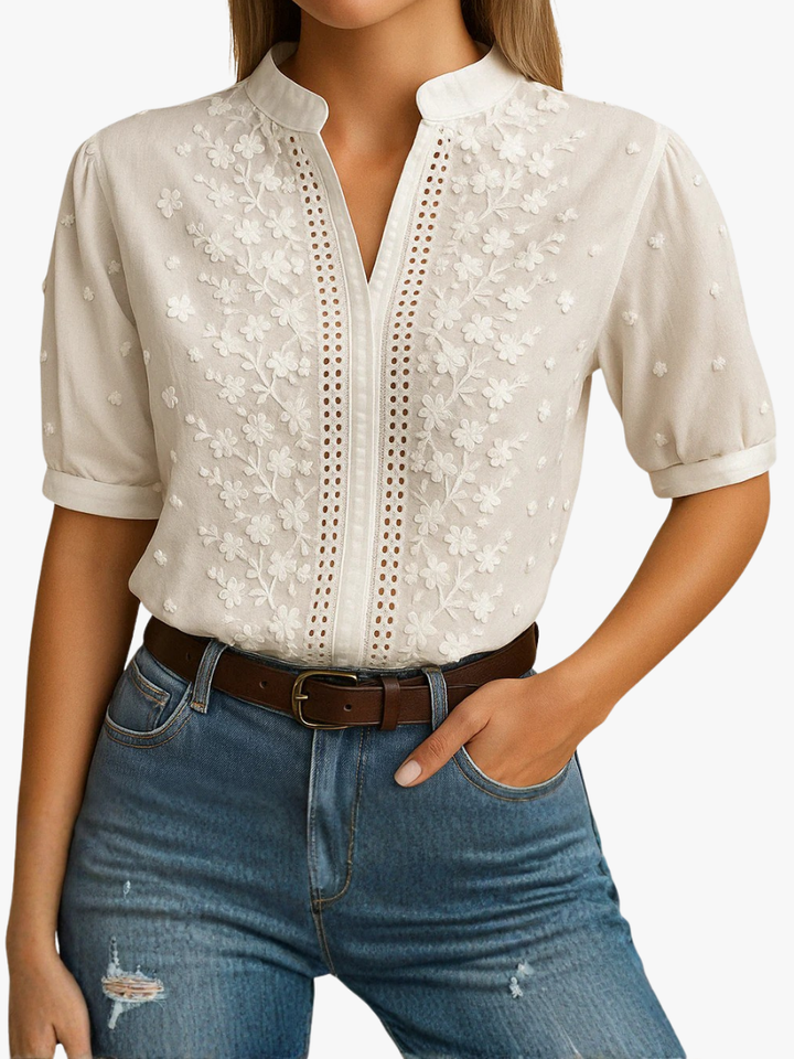 Broderie Blanche – Blouse Brodée Stylée
