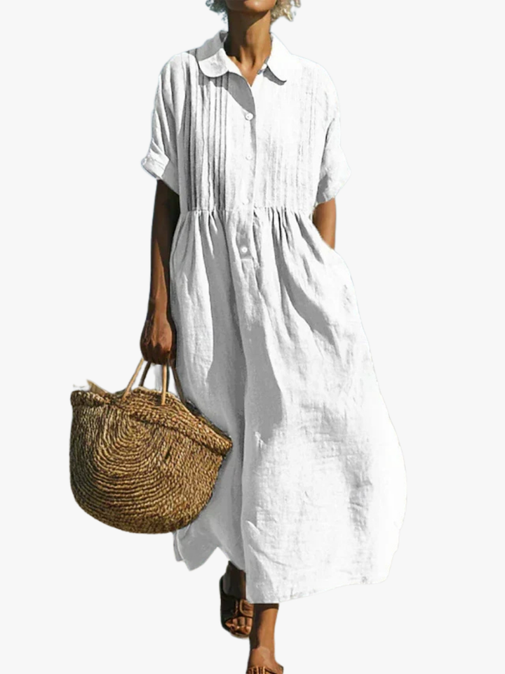 Margaux – Robe Élégante en Lin