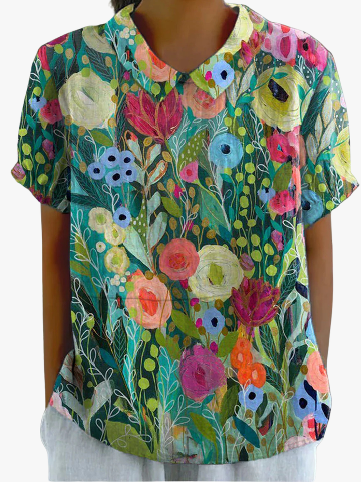 Fleur Multicolore – Blouse Fleurie Multicolore