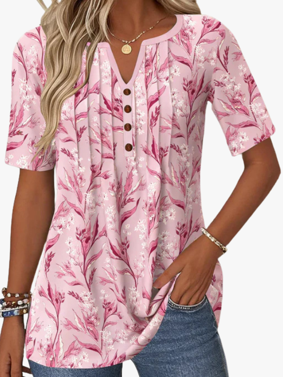 Chic Détente – Blouse Chic Décontractée Col V