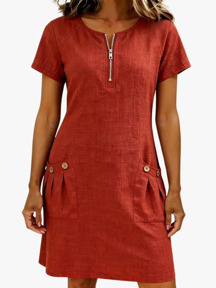 Naturelle – Robe en Mélange de Lin