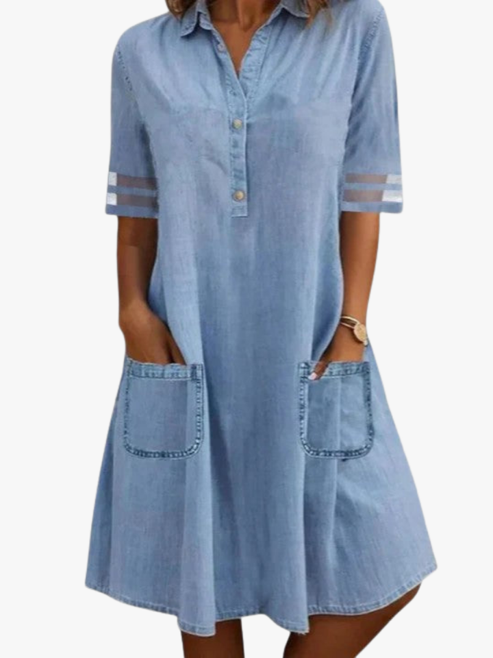 Denim Classique – Robe-Chemise Denim Classique