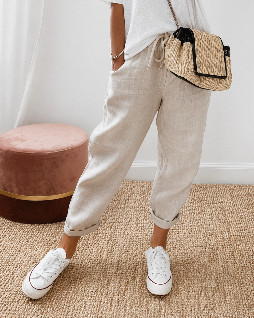 Détente Lin – Pantalon en Lin Décontracté