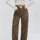 Abby – Pantalon Taille Haute Imprimé Léopard