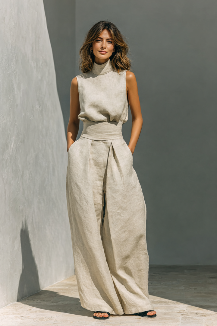 Minimale – Ensemble Deux Pièces en Coton et Lin