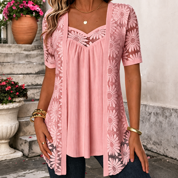 Dentelle Douce – Blouse en Dentelle