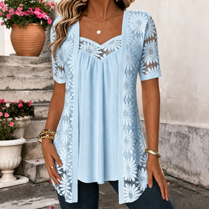 Dentelle Douce – Blouse en Dentelle