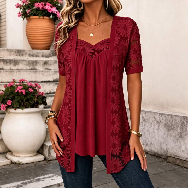 Dentelle Douce – Blouse en Dentelle