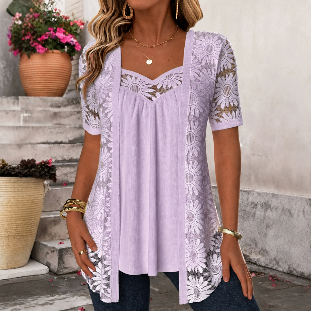 Dentelle Douce – Blouse en Dentelle