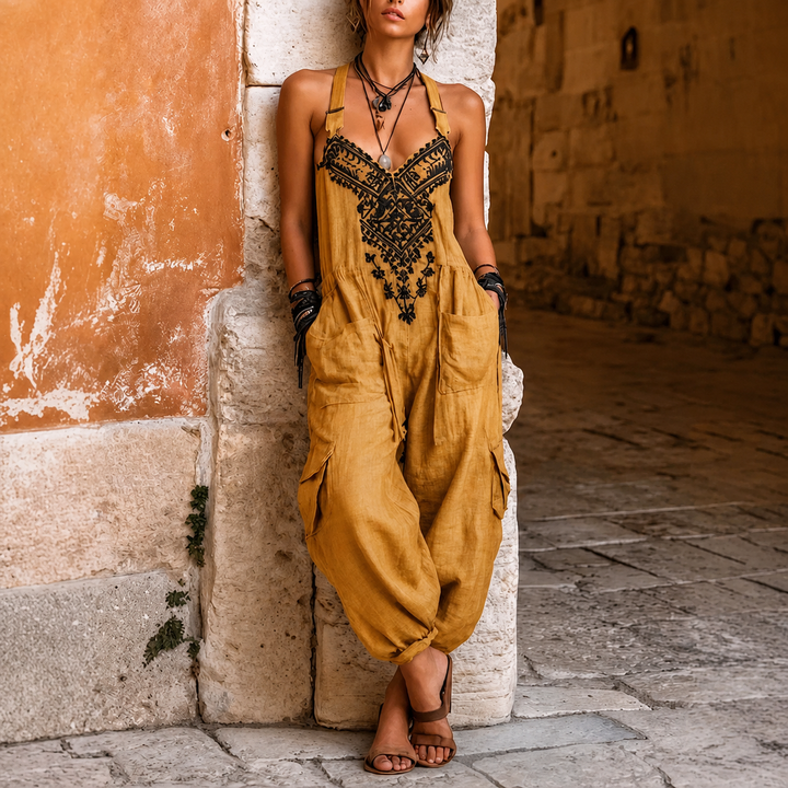 Boho Brodé – Combinaison Brodée Bohème