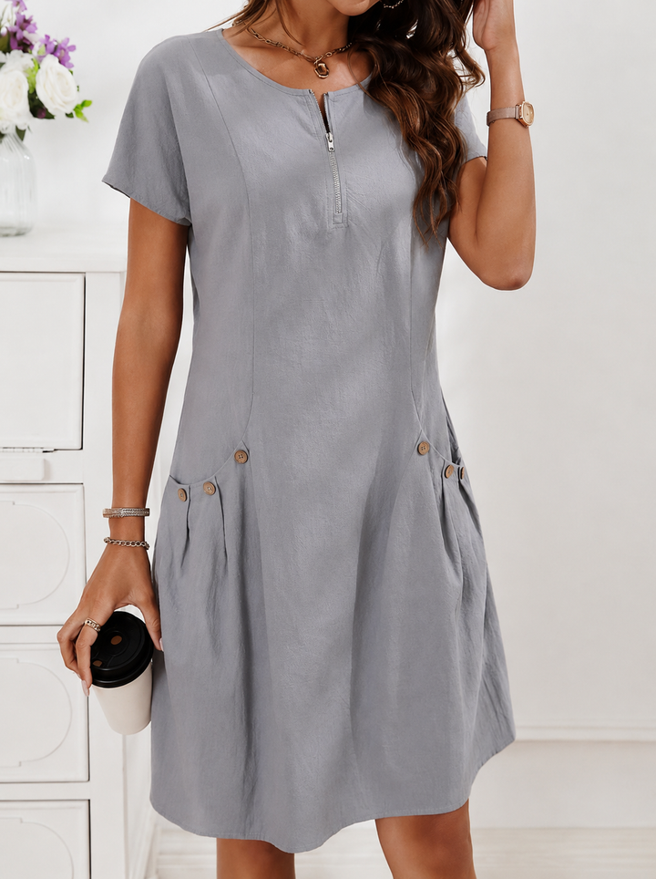 Naturelle – Robe en Mélange de Lin