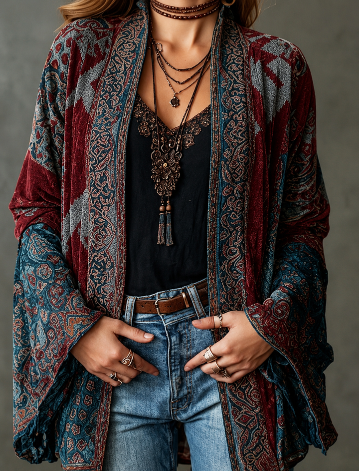 Flanelle Boho – Veste en Flanelle Bohème