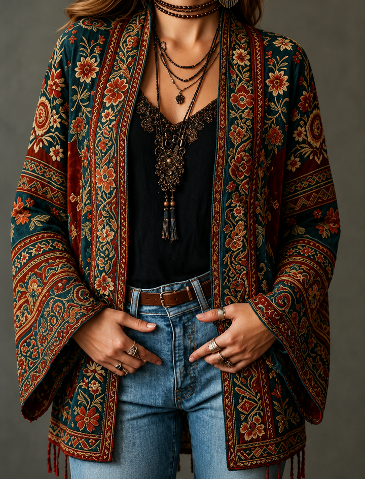 Flanelle Boho – Veste en Flanelle Bohème