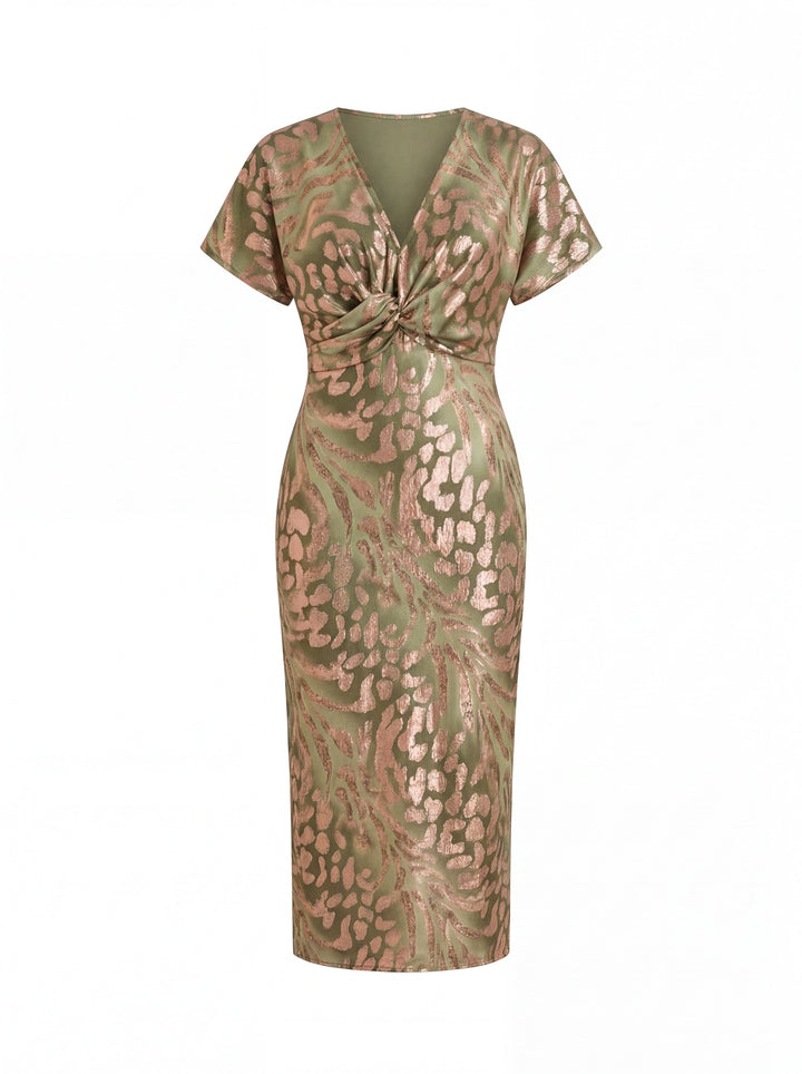 Cuivrée – Robe Midi Élégante