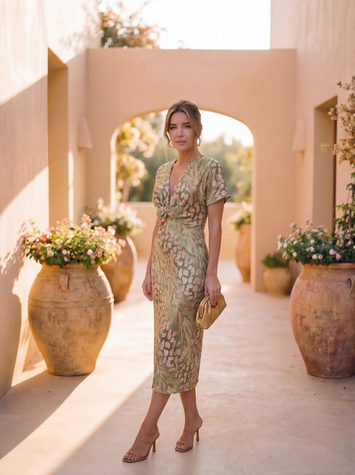 Cuivrée – Robe Midi Élégante