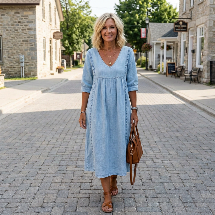 Denim Vintage Ample – Robe en Denim Vintage Ample
