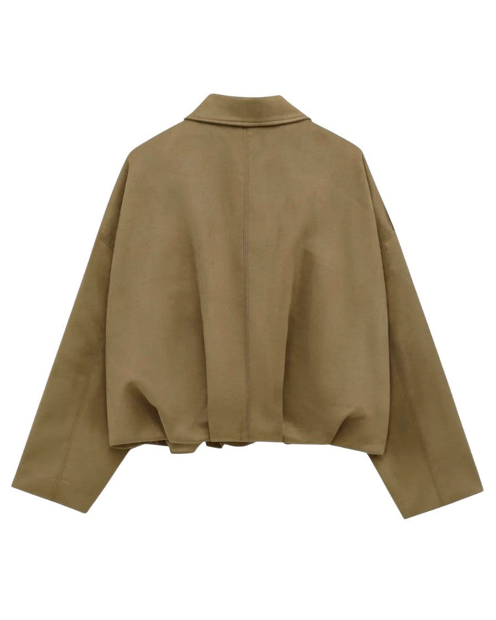 Ivy – Veste Suédine à Col Revers et Zip