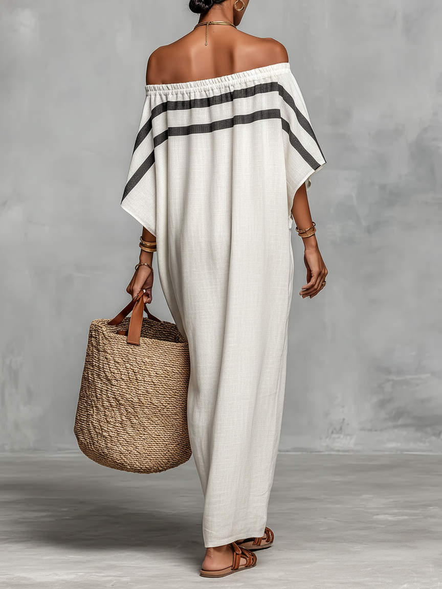 Bérénice – Robe Maxi Épaules Dénudées