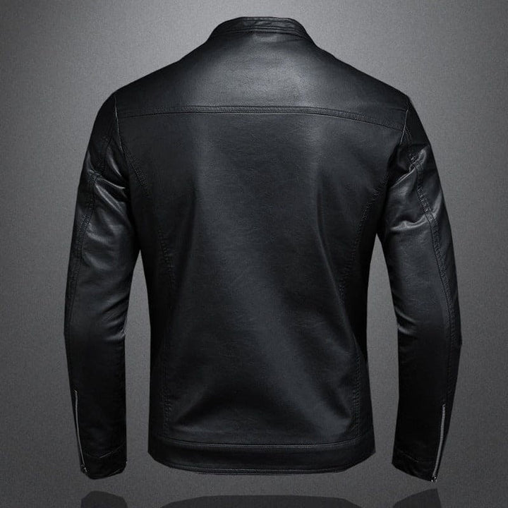 Bas – Veste en Cuir Noire Élégante Homme