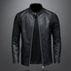 Bas – Veste en Cuir Noire Élégante Homme