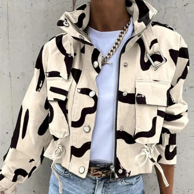 Jordan – Veste Crop à Capuche et Boutons