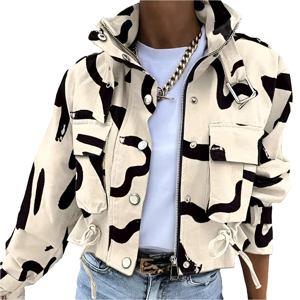 Jordan – Veste Crop à Capuche et Boutons