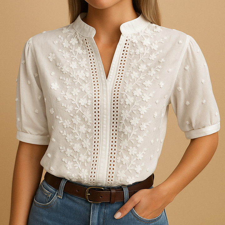 Broderie Blanche – Blouse Brodée Stylée