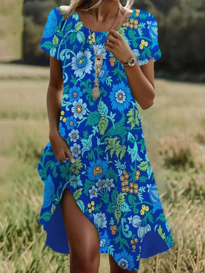 Aurore – Robe Midi d'Été Fluide