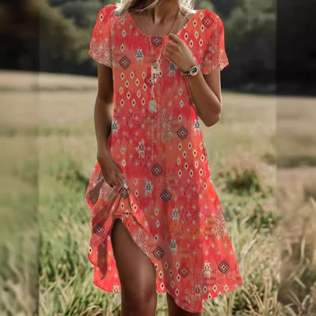 Aurore – Robe Midi d'Été Fluide