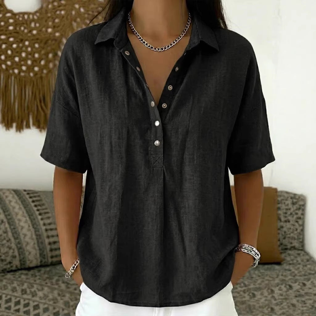 Constance – Blouse Classique Col V