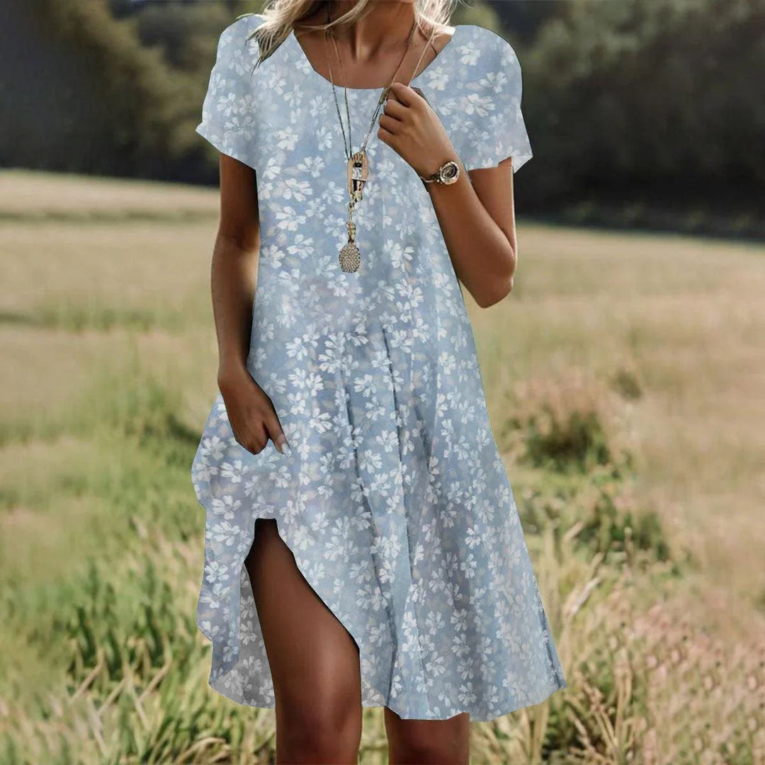 Aurore – Robe Midi d'Été Fluide