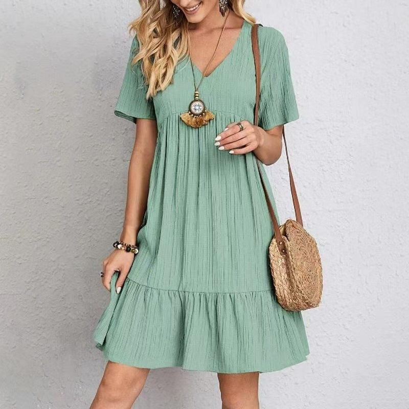 Chic Manche Courte – Robe d'Été Chic Manches Courtes