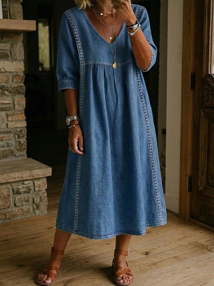 Denim Vintage Ample – Robe en Denim Vintage Ample