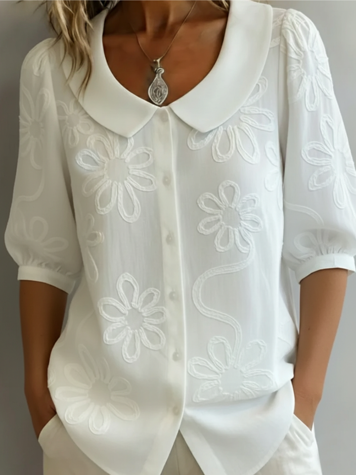 Fleurette – Top Fleuri Col Rond
