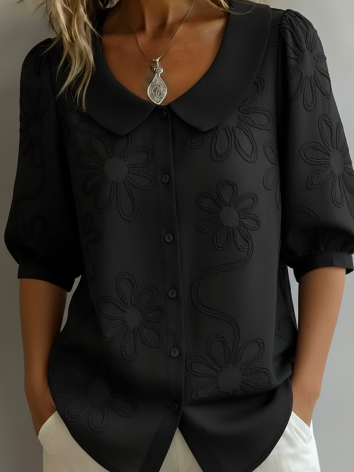 Fleurette – Top Fleuri Col Rond