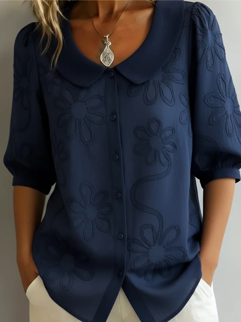Fleurette – Top Fleuri Col Rond