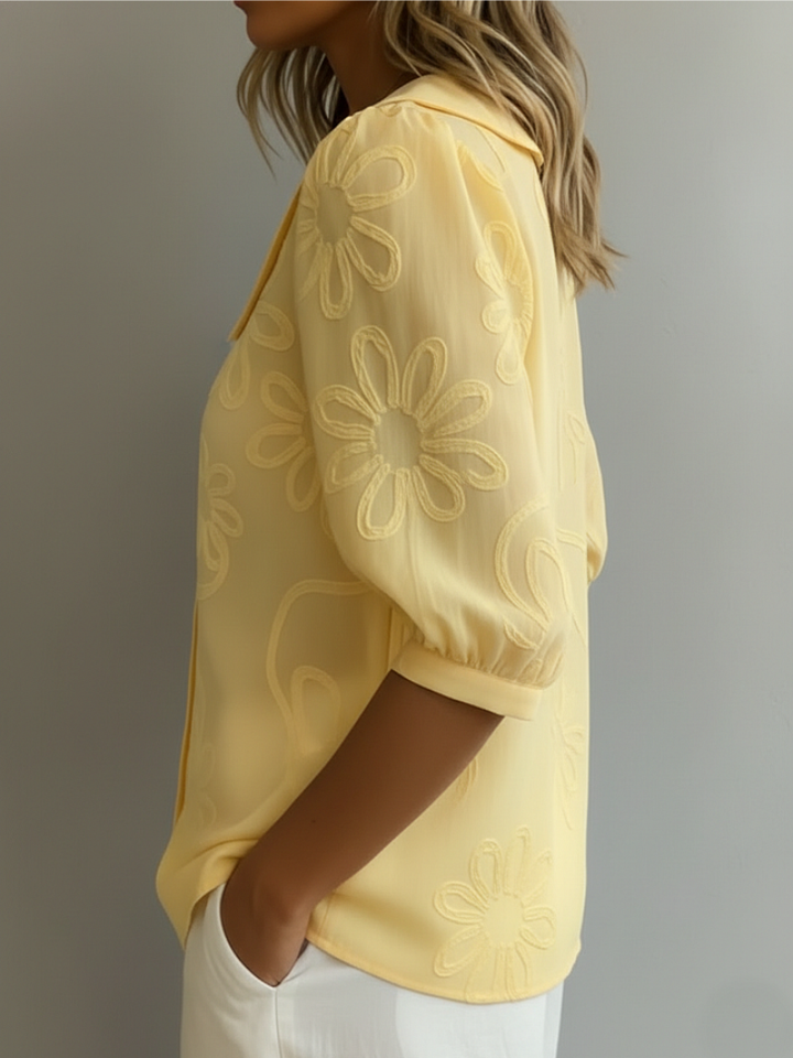 Fleurette – Top Fleuri Col Rond