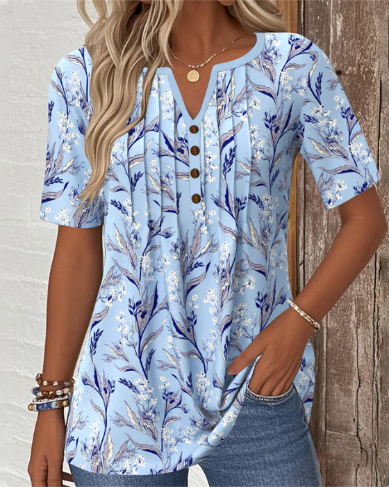 Chic Détente – Blouse Chic Décontractée Col V
