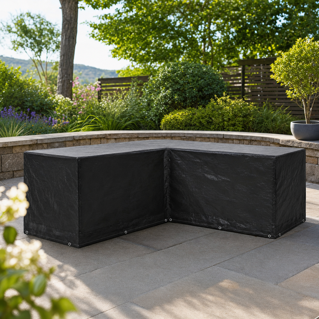 Housse de Protection Imperméable pour Salon de Jardin en L - 250x250x90 cm