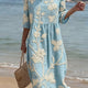 Broderie Fine – Robe Midi Brodée