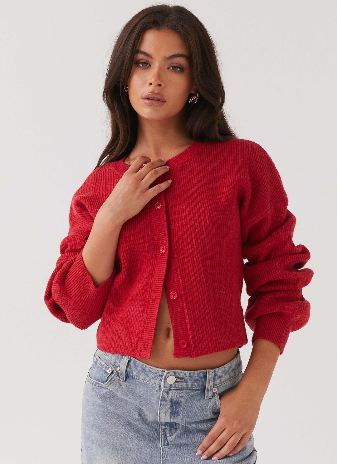 Briget – Cardigan Boutonné à Manches Longues