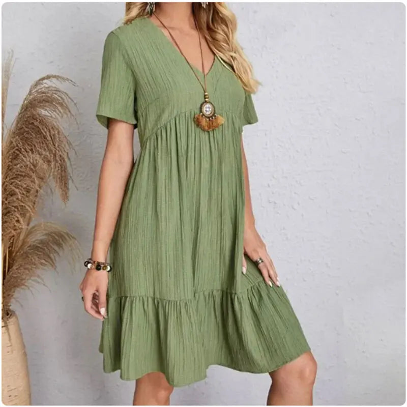 Chic Manche Courte – Robe d'Été Chic Manches Courtes