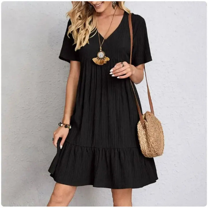 Chic Manche Courte – Robe d'Été Chic Manches Courtes